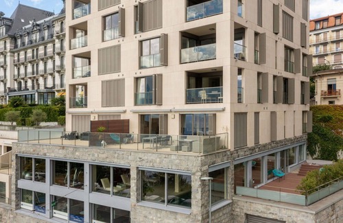 Montreux Appartement | Joli appartement pour 2 personnes avec WIFI, piscine, climatisation, TV, terrasse et vue panoramique