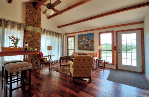Johnson City Cabine | Beautiful Cabin on Texas Hill Country Olive Orchard. Dog-friendly.