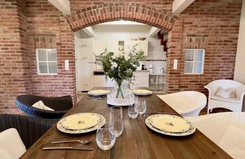 Altharlingersiel Appartement | Beautiful Gulfhof: 60sqm apartment Groot Stuuv for 3 pers, terrace in the garden