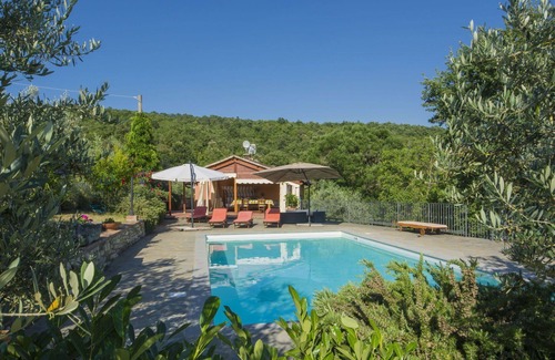 Pieve a Presciano Villa | Maison de vacances privée avec WIFI, piscine privée, TV, patio, vue panoramique, parking