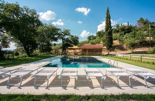 Montecchio Villa | Maison de vacances privée avec climatisation, piscine privée, WIFI, TV, patio, près de Cortone