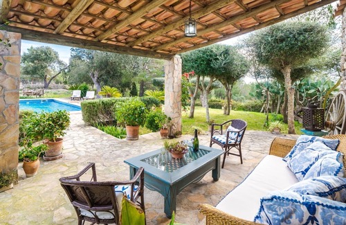 Sant Joan Maison | Magnifique maison de vacances privée avec WIFI, piscine privée, TV, balcon, animaux admis, parking