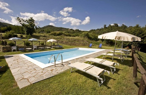 Pieve di Chio Villa | Belle maison de vacances privée avec WIFI, piscine privée et TV, près de Cortone