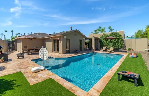 South Scottsdale Maison | Beautiful Scottsdale home in Old Town with a new heated pool/ sleeps 6 w/ 4beds