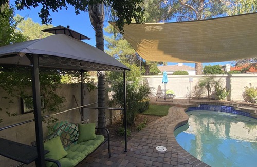 La Jolla Village Maison | Beautiful Val Vista Lakes home with private heated pool in Gilbert, Arizona!