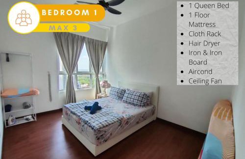Shah Alam Appartement | Beauty 2R2B Relaxing Skyline Views #GA3