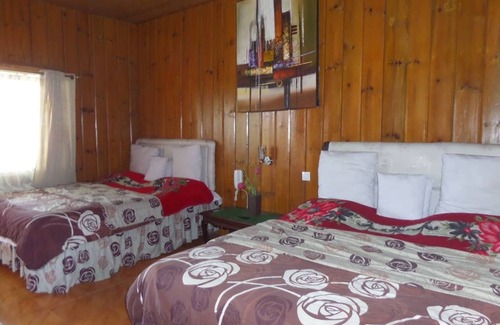 Tengger Caldera Lit Et Petit-Déjeuner | Chambre pour 4 personnes vue directe au mont. Bromo