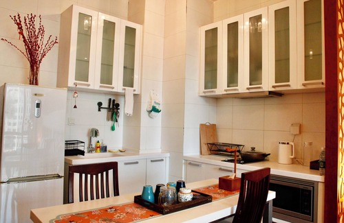 Beijing Central Business District Appartement | Beijing CBD area luxurious four-person room with two queen-size beds