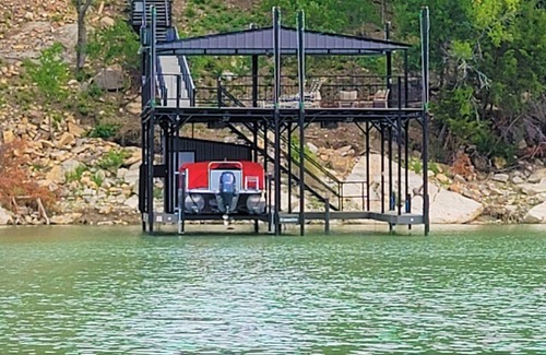 Lake Bridgeport Maison | Best Location! Private Dock, Arcade, Spectacular Views, Game Room, Media Room, Firepit! The Lookout