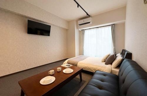 Hiroshima City Centre Appartement | bHOTEL Nagomi - Cozy 1BR Apartment with Balcony for 3Ppl