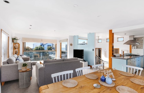 Papamoa Beach Maison | Big rad beach pad - family-friendly oasis one back from beach in Papamoa East