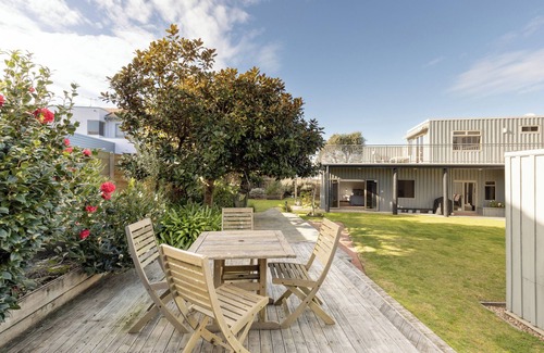 Papamoa Beach Maison | Big rad beach pad - family-friendly oasis one back from beach in Papamoa East