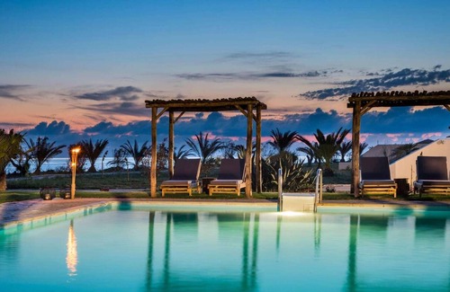 Kounopetra Villa | Boho beachfront villa, neutral and calming