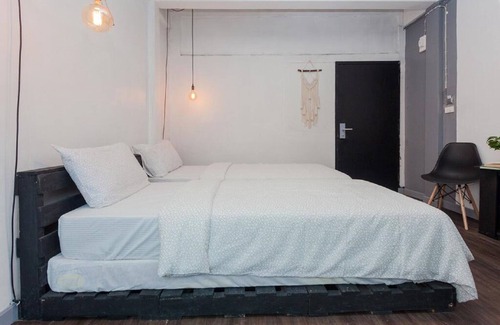 Wat Ratchabophit Maison | Chambre Lits Jumeaux Boho près de Khaosarn Road
