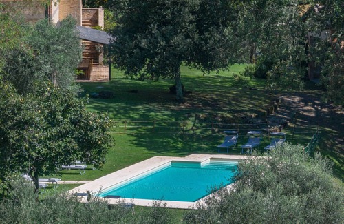 Buonconvento Maison | Borgo Castelrotto - Villa avec piscine 9 BDRS dans la vallée d'Orcia - Vue Montalcino