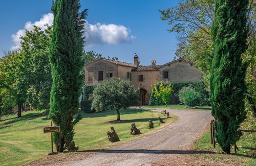 Buonconvento Maison | Borgo Castelrotto - Villa avec piscine 9 BDRS dans la vallée d'Orcia - Vue Montalcino