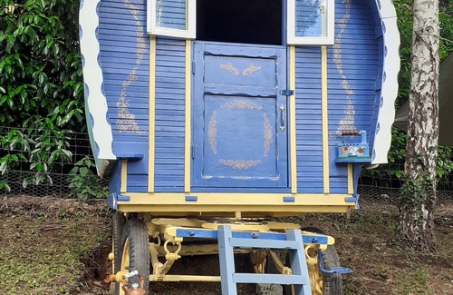 Belle-Isle-en-Terre Maison | Bow Top Wagon on forest edge