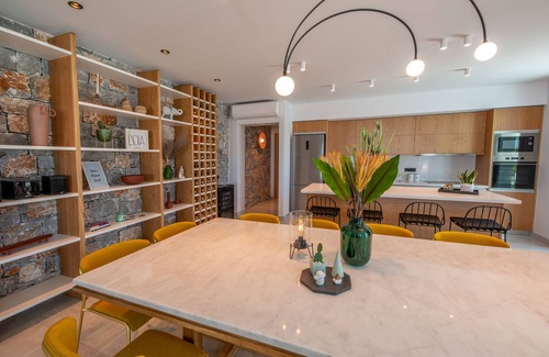 Kissamos Villa | Brand new Villa Lydia, indoor heated pool, sea view, ideal for big groups