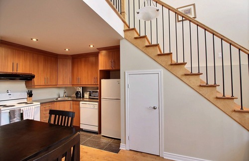 Bellerive Copropriété | Loft 16 pieds de plafond avec mezzanine et spa.