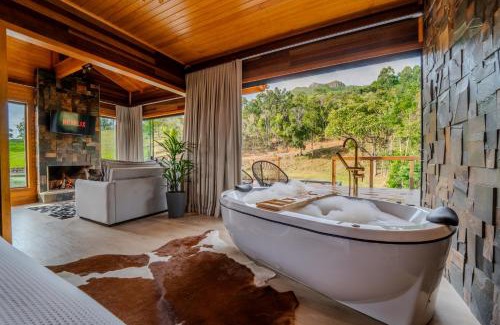 Bom Retiro Chalet De Ski | Cabana na Serra - Hidro, Lareira e Privacidade