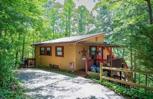 Almond Cottage | Secluded Cabin w/ Deck, Hot Tub & Lake Access!