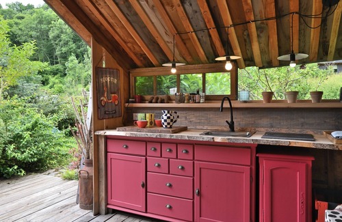 Arrien-en-Bethmale Cabine | Cabin 'Myrtille' with Mountain View, Private Terrace and Private Garden