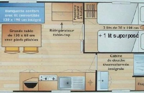 Huanne-Montmartin Maison | Camping du Bois de Reveuge**** - Classic Mobile Home 3 Rooms 5 People
