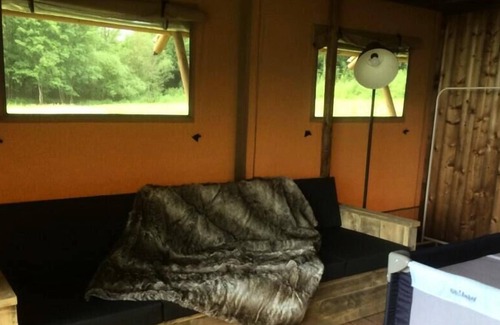 Louvemont Maison | Camping le Buisson **** - Tente Luxe Lodge Safari Premium 3 pièces 4/5 personnes