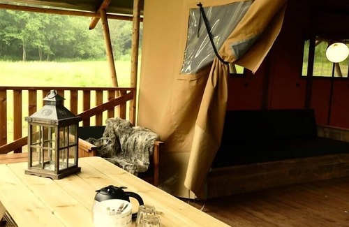 Louvemont Maison | Camping le Buisson **** - Tente Luxe Lodge Safari Premium 3 pièces 4/5 personnes