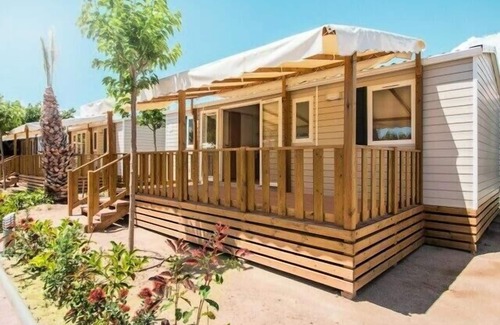 Chatillon-en-Diois Maison | Camping Le Lac Bleu*** - Cottage Loggia Premium 3 pièces 4/6 personnes Climatisé Bord de Lac