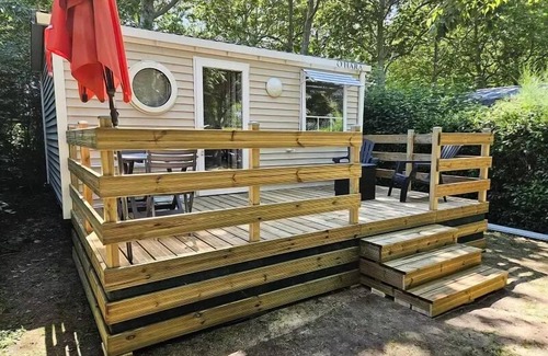 Revel Maison | Camping le Moulin du Roy * - Mobile home O'HARA 504 1 bedroom 2/3 people with air conditioning 2 to 3 people - 2 people included in the price