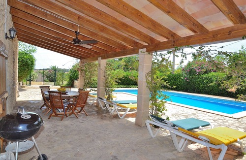 Lloret de Vistalegre Villa | Can Blanc 018 maison de campagne rustique avec piscine privée, climatisation, terrasse et barbecue