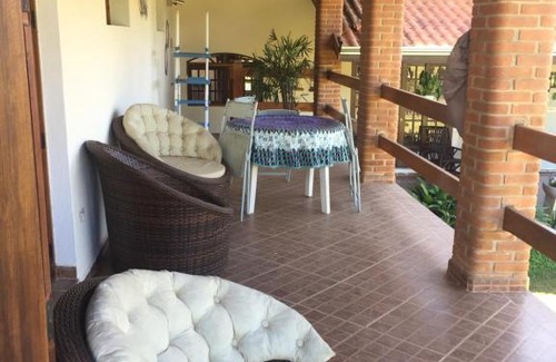 Quadra Maison | Casa aluguel temporada com piscina, 3 dormitórios e mezanino com sofá cama