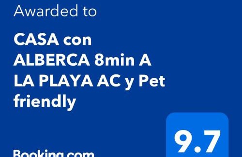 Las Jarretaderas Appartement | CASA con ALBERCA 8min A LA PLAYA AC y Pet friendly