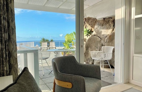 La Orotava Maison | Casa Fontana, Small Pool with Waterfall Facing the Ocean.