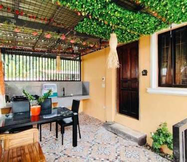 San Pedro Maison | Casa La Princesa 1 Family Room with cozy balcony & kitchen