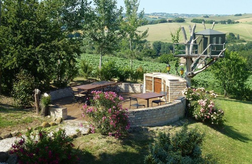 Montecarotto Appartement | Casa Montale, 4/5 Cantina, maison de campagne typique, gr. Piscine, isolé, vue panoramique