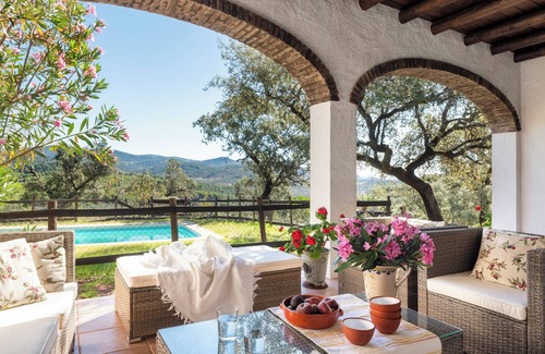 Calabazares Cottage | Casa Olivo ideal for families with private pool and fireplace. Sierra d Aracena