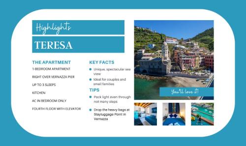 Vernazza Appartement | Casa Teresa with AC and Balcony
