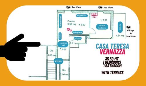 Vernazza Appartement | Casa Teresa with AC and Balcony