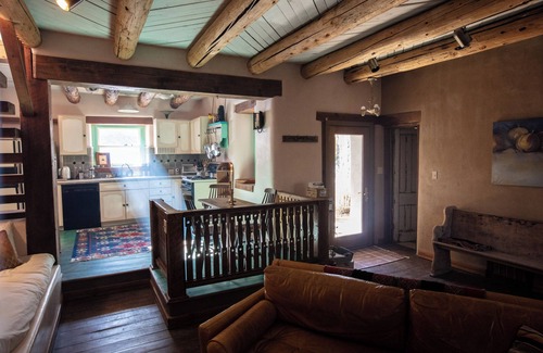 Valdez Maison | Casita de Colores secluded 2 story adobe amidst serene pine and ponderosa trees.
