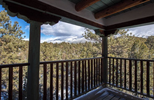 Valdez Maison | Casita de Colores secluded 2 story adobe amidst serene pine and ponderosa trees.