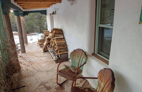 Valdez Maison | Casita de Colores secluded 2 story adobe amidst serene pine and ponderosa trees.