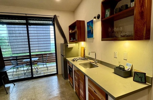 Rivas Appartement | Casita Pelicano is a sleek, surf studio in Playa Remanso with AC & an ocean view
