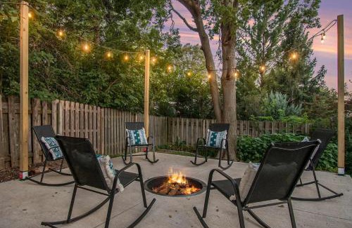 West Omaha Maison | Central Family Oasis with Hot Tub & Fenced Yard