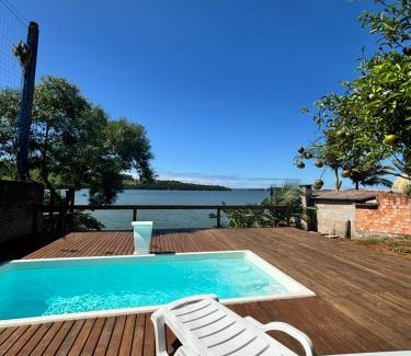 Imarui Cabine | Chalé Beira da Lagoa Jacuzzi, Lareira e Piscina