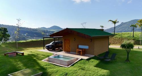 Joanopolis Chalet De Ski | Chalé com borda infinita vista para represa