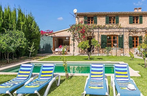 Soller Chalet De Ski | Chalet Casa Futbol avec vue sur les montagnes, piscine, Wi-Fi, climatisation, terrasses et jardin