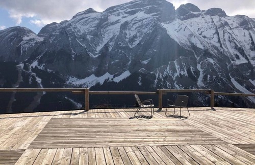 Mont-Saxonnex Chalet De Ski | Chalet 'Grand - Coeur De La Montagne' avec vue sur les montagnes, terrasse privée et Wi-Fi