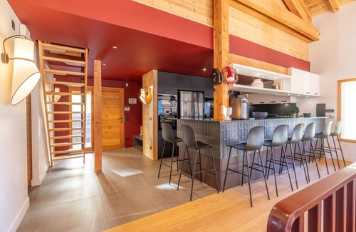 Hauteluce Chalet De Ski | Chalet 'Les Galetas Du Mont Blanc' avec terrasse privée, balcon et Wi-Fi